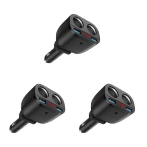 WNDUOKXH 3 Satz von Hohe Ladegeschwindigkeit mit 30 USB Ladeanschlüssen zum Aufladen im Auto. Überladeschutz. ABS Autoladeanschlüsse, Schwarz 3Satz von WNDUOKXH