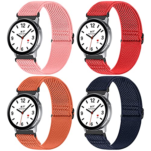 WNIPH 20mm Nylon Armband für Samsung Galaxy Watch 6/5/4 40mm 44mm/Galaxy Watch 5 Pro 45mm/Galaxy Watch 6 Classic 43mm 47mm/Watch 4 Classic 42mm 46mm/Active 2 40mm 44mm,Garmin/Huawei Ersatzarmband von WNIPH