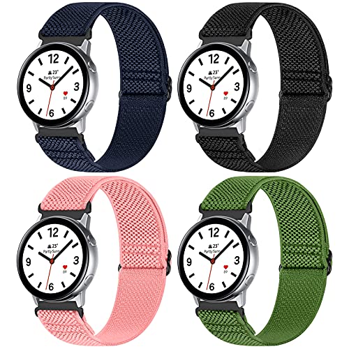 WNIPH 20mm Nylon Armband für Samsung Galaxy Watch 6/5/4 40mm 44mm/Galaxy Watch 5 Pro 45mm/Galaxy Watch 6 Classic 43mm 47mm/Watch 4 Classic 42mm 46mm/Active 2 40mm 44mm,Garmin/Huawei Ersatzarmband von WNIPH