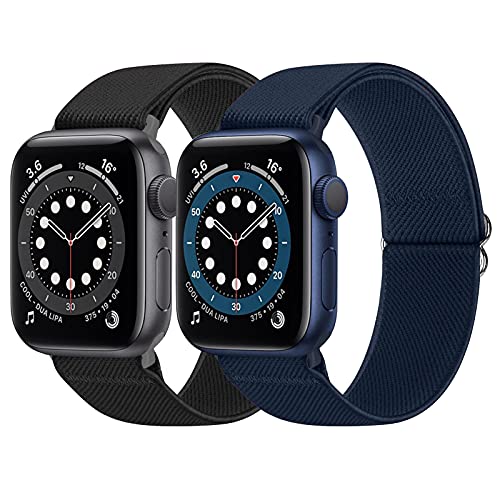 WNIPH Kompatibel mit Apple Watch Armband 38mm 40mm 41mm 42mm 44mm 45mm 49mm,Elastisch Nylon Solo Loop Einstellbar Sport Ersatzarmbänder für iWatch Series 8/7/6/SE/5/4/3/2/1 von WNIPH