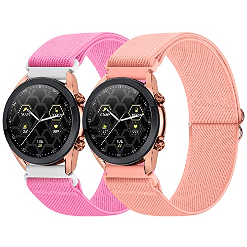 WNIPH Uhrenarmband 22mm Kompatibel mit Samsung Galaxy Watch 3 45mm/Gear S3 Armband/Garmin Venu 2/Vivoactive 4,Verstellbare Elastic Nylon Armband für Huawei Watch GT/GT 2 46mm/Watch GT2 e/GT2 Pro von WNIPH