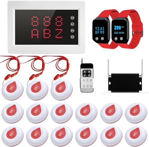 WNKRUN Caregiver Pager System Nurse Calling System 1200+ft Wireless Calling System with 1 Display Receiver/2 Watch Pagers/1 Signal Amplifier/15 Call Buttons for Clinic/Hospital/Nurses Station/Home WNKRUN Caregiver Pager System Nurse Calling System 1200+ft Wireless Calling System with 1 Display Receiver/2 Watch Pagers/1 Signal Amplifier/15 Call Buttons for Clinic/Hospital/Nurses Station/Home von WNKRUN