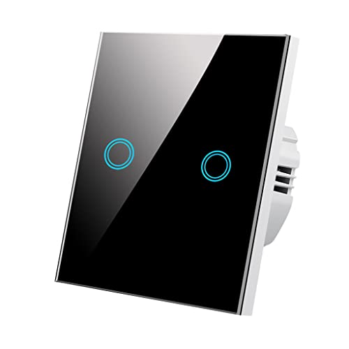 Lichtschalter Temperierte Glasplatte Für Touch Light 1/2/3 Gang 1 Way Mit Anzeigelichtwand Für Touch Whi von WNXGNHO