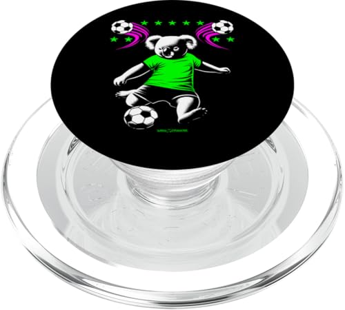 Ein Fußball Koala Bär – lustige Fußballtiere PopSockets PopGrip für MagSafe Ein Fußball Koala Bär – lustige Fußballtiere PopSockets PopGrip für MagSafe von WOAH MANATEE