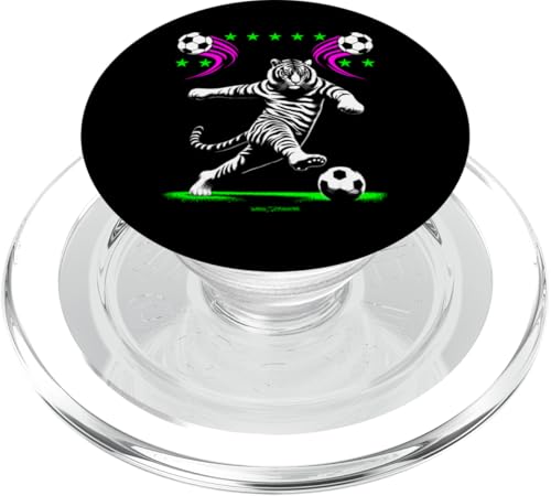Ein Fußball-Tiger – lustige Fußballtiere PopSockets PopGrip für MagSafe Ein Fußball-Tiger – lustige Fußballtiere PopSockets PopGrip für MagSafe von WOAH MANATEE
