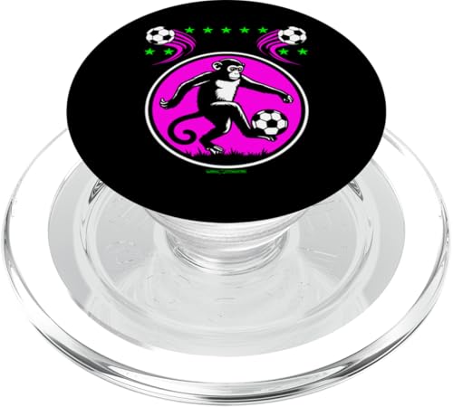 Ein Fußballaffe – lustige Fußballtiere PopSockets PopGrip für MagSafe von WOAH MANATEE