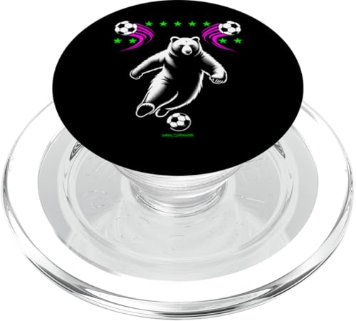 Ein Fußballbär – lustige Fußballtiere PopSockets PopGrip für MagSafe von WOAH MANATEE