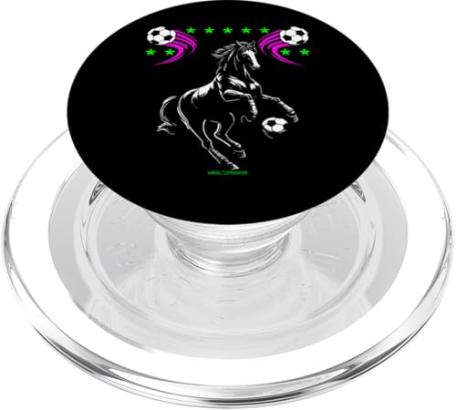Ein Fußballpferd – lustige Fußballtiere PopSockets PopGrip für MagSafe von WOAH MANATEE