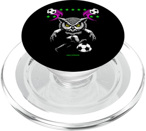 Eine Fußball-Eule – lustige Fußballtiere PopSockets PopGrip für MagSafe von WOAH MANATEE