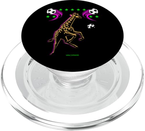 Eine Fußball-Gigraffe – lustige Fußballtiere PopSockets PopGrip für MagSafe von WOAH MANATEE