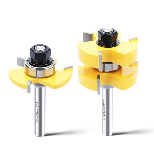WOBLLMX 2 Stücke Groove und Tongue Zunge und Nut Set,8mm Schaft 3 Zähne Einstellbare T Form Holzbearbeitung Fräser Set,Oberfräser Holzbearbeitung Fräsen Holzschneider Werkzeug WOBLLMX 2 Stücke Groove und Tongue Zunge und Nut Set,8mm Schaft 3 Zähne Einstellbare T Form Holzbearbeitung Fräser Set,Oberfräser Holzbearbeitung Fräsen Holzschneider Werkzeug von WOBLLMX