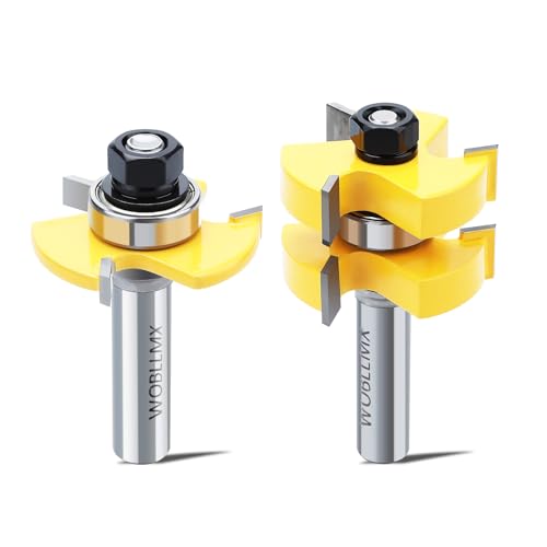 WOBLLMX 2 Stücke Groove und Tongue Zunge und Nut Set,8mm Schaft 3 Zähne Einstellbare T Form Holzbearbeitung Fräser Set,Oberfräser Holzbearbeitung Fräsen Holzschneider Werkzeug WOBLLMX 2 Stücke Groove und Tongue Zunge und Nut Set,8mm Schaft 3 Zähne Einstellbare T Form Holzbearbeitung Fräser Set,Oberfräser Holzbearbeitung Fräsen Holzschneider Werkzeug von WOBLLMX