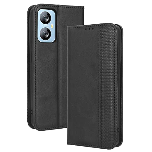 WOBURN Hülle für Blackview A52, Premium TPU/PU Leder Klappbar Schutzhülle Tasche Handyhülle mit Standfunktion & Kartensteckplätzen, Schwarz von WOBURN