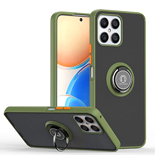 WOBURN Hülle für Honor X8a, TPU/PC Stoßfest Handyhülle mit Fingerring Stände, Durchscheinend Gefrostet Anti Fingerabdruck Schutzhülle. Armeegrün WOBURN Hülle für Honor X8a, TPU/PC Stoßfest Handyhülle mit Fingerring Stände, Durchscheinend Gefrostet Anti Fingerabdruck Schutzhülle. Armeegrün von WOBURN