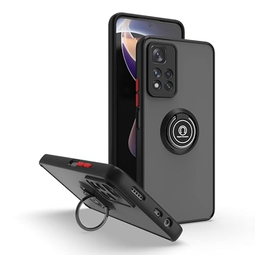 WOBURN Hülle für Xiaomi Redmi Note 11S / Xiaomi Redmi Note 11, TPU/PC Stoßfest Handyhülle mit Fingerring Stände, Durchscheinend Gefrostet Anti Fingerabdruck Schutzhülle. Schwarz Rot WOBURN Hülle für Xiaomi Redmi Note 11S / Xiaomi Redmi Note 11, TPU/PC Stoßfest Handyhülle mit Fingerring Stände, Durchscheinend Gefrostet Anti Fingerabdruck Schutzhülle. Schwarz Rot von WOBURN