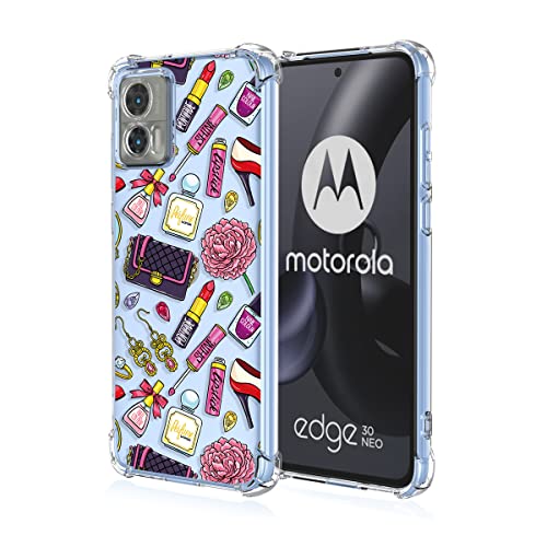 WOBURN Silikon Hülle für Motorola Moto Edge 30 neo/Edge 30 Lite Case, Handyhülle Dünne Weiche Gemalte Drucke TPU Soft Stoßfest Durchsichtige Schutzhülle Cover Bumper Geschenk (A43) von WOBURN