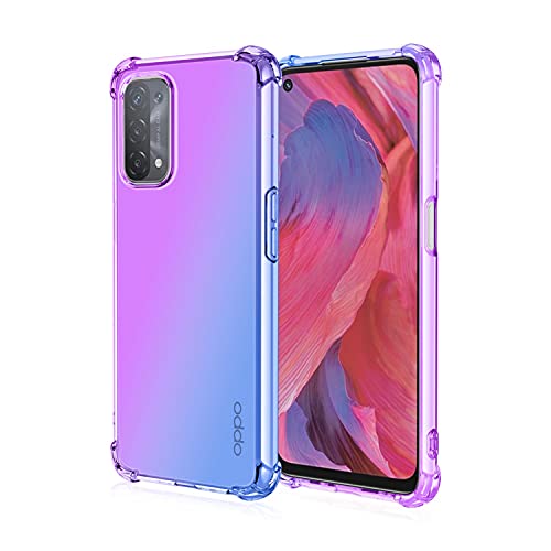 WOBURN Silikon Hülle für Motorola Moto G72 Case, Handyhülle Transparent Dünne Weiche Gradient TPU Soft Stoßfest Durchsichtige Schutzhülle Cover Bumper (Lila Blau) von WOBURN