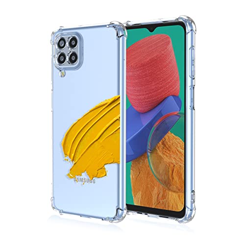 WOBURN Silikon Hülle für Samsung Galaxy M33 5G Case, Handyhülle Dünne Weiche Gemalte Drucke TPU Soft Stoßfest Durchsichtige Schutzhülle Cover Bumper Geschenk (A34) von WOBURN