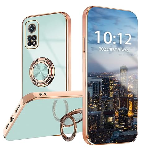 WOBURN Silikon Hülle für Xiaomi Mi 10T | 10T Pro mit Drehung Fingerring Stände, Handyhülle Überzug Ultra Dünn Weiche TPU Stoßfest Schutzhülle Cover Bumper - Hellgrün WOBURN Silikon Hülle für Xiaomi Mi 10T | 10T Pro mit Drehung Fingerring Stände, Handyhülle Überzug Ultra Dünn Weiche TPU Stoßfest Schutzhülle Cover Bumper - Hellgrün von WOBURN
