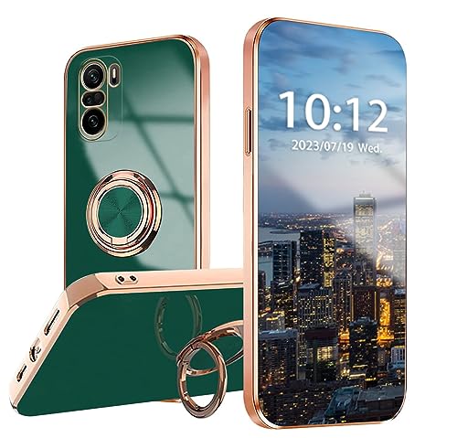 WOBURN Silikon Hülle für Xiaomi Poco F3 / Mi 11i 5G mit Drehung Fingerring Stände, Handyhülle Überzug Ultra Dünn Weiche TPU Stoßfest Schutzhülle Cover Bumper - Dunkelgrün WOBURN Silikon Hülle für Xiaomi Poco F3 / Mi 11i 5G mit Drehung Fingerring Stände, Handyhülle Überzug Ultra Dünn Weiche TPU Stoßfest Schutzhülle Cover Bumper - Dunkelgrün von WOBURN