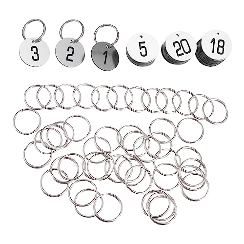 WOFASHPURET 50 Stück Nummernschild ID-Tags-Nummern Schlüsselring nummeriert Anmeldung Zifferntaste runden Etikett schlüsselanhänger Zahlen ID-Tags ID-Label-Tags Abs Silber WOFASHPURET 50 Stück Nummernschild ID-Tags-Nummern Schlüsselring nummeriert Anmeldung Zifferntaste runden Etikett schlüsselanhänger Zahlen ID-Tags ID-Label-Tags Abs Silber von WOFASHPURET
