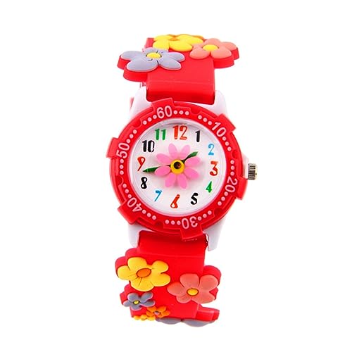 WOFASHPURET Quarzuhr Kinderuhr Smartwatch Kleinkinder Smartwatch Uhren wasserdichte Uhr Schrittzähler Uhr Cartoon Armbanduhr Rot von WOFASHPURET