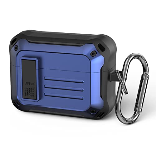 WOFRO Schutzhülle für Sony Linkbuds S mit sicherem Verschluss-Clip, Schutzhülle, Militär-Rüstungs-Serie, Ganzkörper, stoßfest, robuste Hartschale mit Schlüsselanhänger (blau) von WOFRO