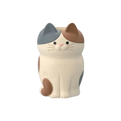 WOGXN Katzen Stifthalter - Stiftehalter Aus Harz - Desktop Organizer, Stifthalter Schreibtisch Zubehör, Dekorative Stifthalter,Stiftehalter Schreibtisch Büro Organizer Make-Up Pinselhalter von WOGXN