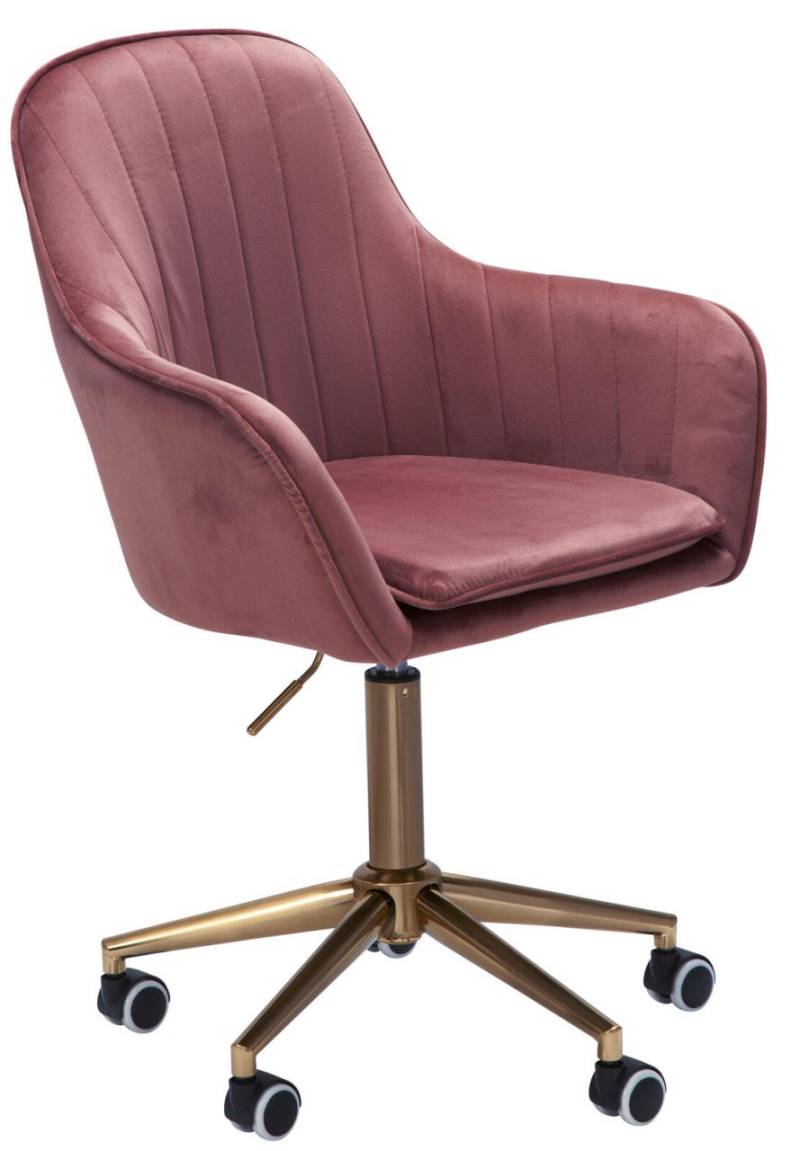 WOHNLING Drehstuhl SPM1.431 Samt rosa von WOHNLING