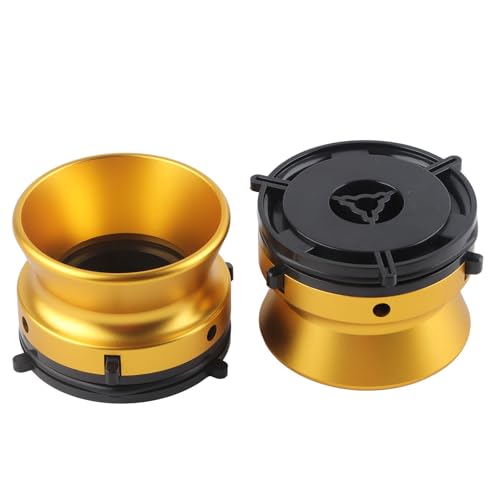 10 -Zoll -Nab Rollen -Hub -Hub -Adapter, 1 Paar Aluminium -Nab -Hub -Adapter für Studer Revox Tape Recorders Universal Loading Device Hub -Adapter für Akai und TEAC (Golden) von WOHPNLE