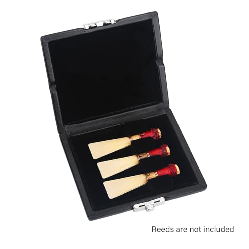 Bastoon Blattbehälter Box Hülle, sichere Schließung wasserdichtes Design tragbarer Blatthalter Holz Lederabdeckung Schwarzes Bassoon Blattspeicher mit 3pcs Blattschlitzen Bastoon Blattbehälter Box Hülle, sichere Schließung wasserdichtes Design tragbarer Blatthalter Holz Lederabdeckung Schwarzes Bassoon Blattspeicher mit 3pcs Blattschlitzen von WOHPNLE