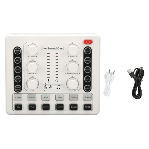 Live-Soundkarte, mehrere Umgebungslicht-Soundeffekte Audio-Sprachwechsel-Karten Quad-Core-Chip-Sound-Mixer-Board für Live-Streaming, Home, KTV, Chat Live-Soundkarte, mehrere Umgebungslicht-Soundeffekte Audio-Sprachwechsel-Karten Quad-Core-Chip-Sound-Mixer-Board für Live-Streaming, Home, KTV, Chat von WOHPNLE