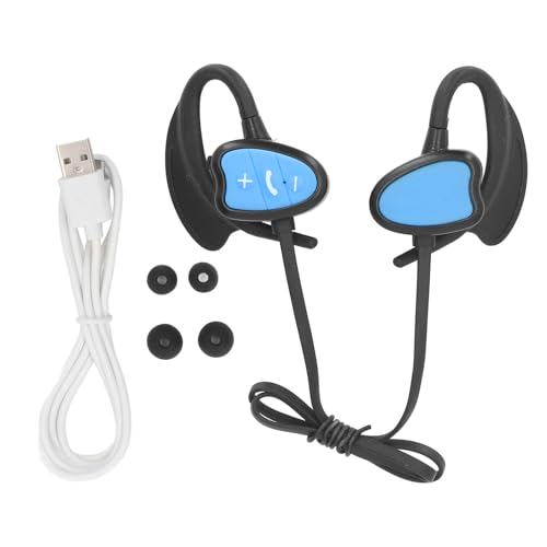 WOHPNLE Bluetooth -Schwimmkopfhörer, 32 GB Unterwasser -Ohrhörer IPX8 IPX8 Wasser Stand drahtlosen Ohrhörer mit Geräuschstündungsanrufen sicherer Anpassung Langer Akkulaufzeit (Blau) von WOHPNLE