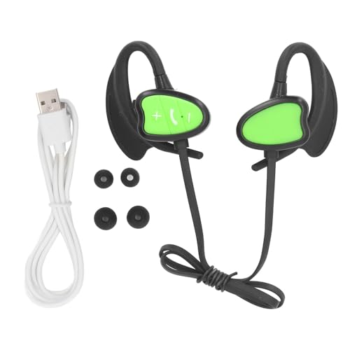 WOHPNLE Bluetooth -Schwimmkopfhörer, 32 GB Unterwasser -Ohrhörer IPX8 IPX8 Wasser Stand drahtlosen Ohrhörer mit Geräuschstündungsanrufen sicherer Anpassung Langer Akkulaufzeit (Grün) von WOHPNLE