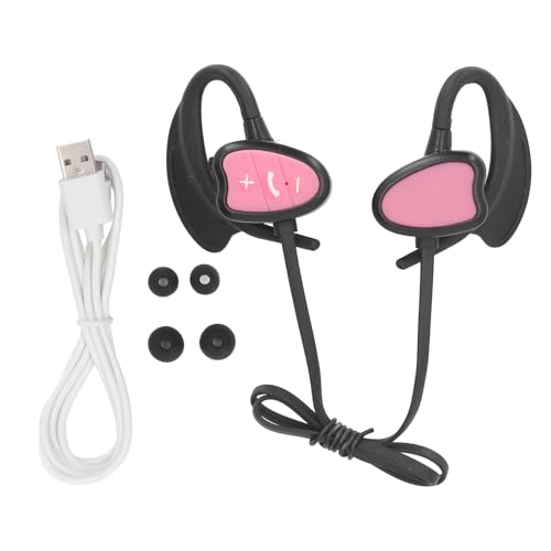 WOHPNLE Bluetooth -Schwimmkopfhörer, 32 GB Unterwasser -Ohrhörer IPX8 IPX8 Wasser Stand drahtlosen Ohrhörer mit Geräuschstündungsanrufen sicherer Anpassung Langer Akkulaufzeit (Rosa) von WOHPNLE