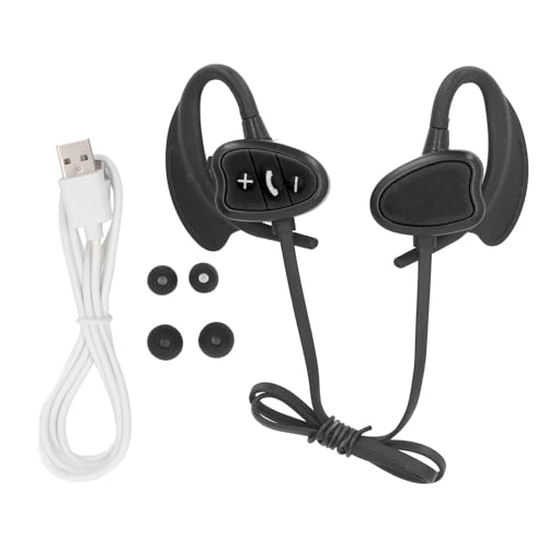 WOHPNLE Bluetooth -Schwimmkopfhörer, 32 GB Unterwasser -Ohrhörer IPX8 IPX8 Wasser Stand drahtlosen Ohrhörer mit Geräuschstündungsanrufen sicherer Anpassung Langer Akkulaufzeit (Schwarz) von WOHPNLE