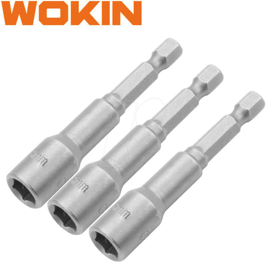 WOKIN 222438 - Stecknuss-Bitsatz, 3/8''x65 mm, 1/4'' von WOKIN