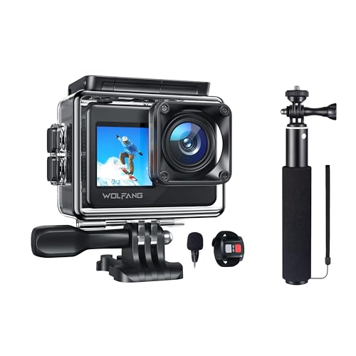 WOLFANG Action Cam GA120 4K30FPS & Selfie Stick Set von WOLFANG