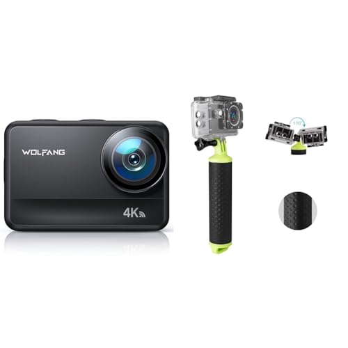 WOLFANG Action Cam GA400 4K60FPS & Schwimmender Griff Set von WOLFANG