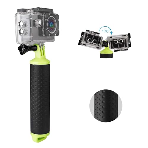 WOLFANG Schwimmer Handgriff Action Cam Unterwasser Handgriff, Floating Hand Grip Einbeinstativ Tauchen Stock für Kamera Action WOLFANG Schwimmer Handgriff Action Cam Unterwasser Handgriff, Floating Hand Grip Einbeinstativ Tauchen Stock für Kamera Action von WOLFANG