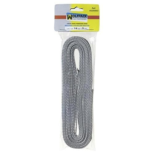 WOLFPACK LINEA PROFESIONAL 5250004 Wolfpack Rollladenband grau 14 mm. Rolle 6 m, bunt, Unico von WOLFPACK