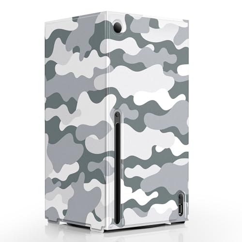 WOLIBEAR Magnetische Smart Wraps für Xbox Series X Konsole, vollständiger Schutz, Schutzhülle für Xbox Series X Zubehör mit hochwertigem PU-Leder und weichem Innenfutter, Grau Camo, XSX46MG-US WOLIBEAR Magnetische Smart Wraps für Xbox Series X Konsole, vollständiger Schutz, Schutzhülle für Xbox Series X Zubehör mit hochwertigem PU-Leder und weichem Innenfutter, Grau Camo, XSX46MG-US von WOLIBEAR