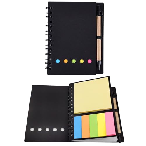 WOLMIK Sticky Notes Set, Haftnotizen KlebezettelSet Selbstklebende Notizzettel, Taschennotizbuch mit Stift und Stifthalter, Spiralnotizblock Klein Notizblock für Büro Studenten Reisen Notizen WOLMIK Sticky Notes Set, Haftnotizen KlebezettelSet Selbstklebende Notizzettel, Taschennotizbuch mit Stift und Stifthalter, Spiralnotizblock Klein Notizblock für Büro Studenten Reisen Notizen von WOLMIK