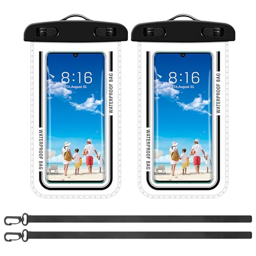 WOLMIK wasserdichte Handyhülle, 2 Stück IPX8 Unterwasser Handytasche Hülle, Waterproof Phone Case für iPhone 16 Pro Max/15/SE, Galaxy, Mate, Smartphone bis zu 7,0 Zoll WOLMIK wasserdichte Handyhülle, 2 Stück IPX8 Unterwasser Handytasche Hülle, Waterproof Phone Case für iPhone 16 Pro Max/15/SE, Galaxy, Mate, Smartphone bis zu 7,0 Zoll von WOLMIK
