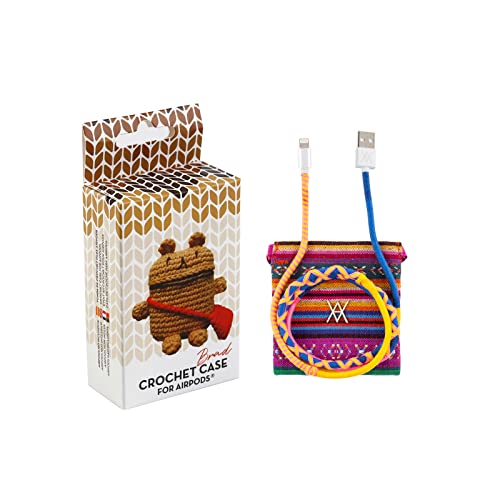 Set Airpods Crochet Brad + USB-Datenkabel Lachs von WONDEE