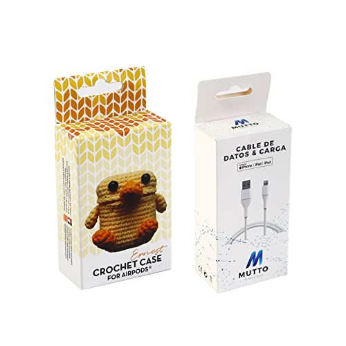Set Airpods Crochet Ernest + USB-Lightning-Kabel MFI von WONDEE