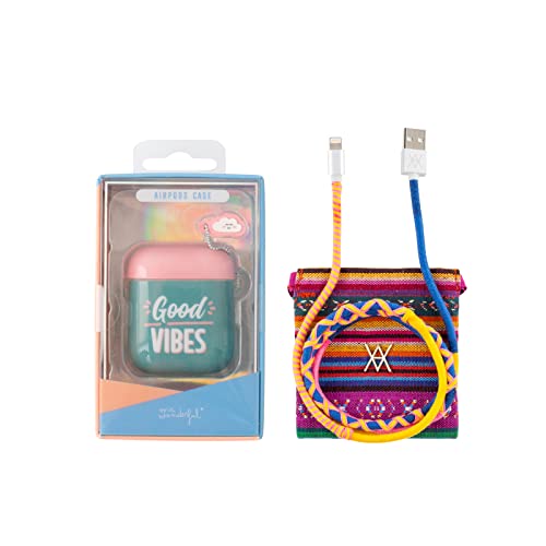 Set Airpods Good Vibes + USB-Lightning-Kabel, Lachsfarben von WONDEE