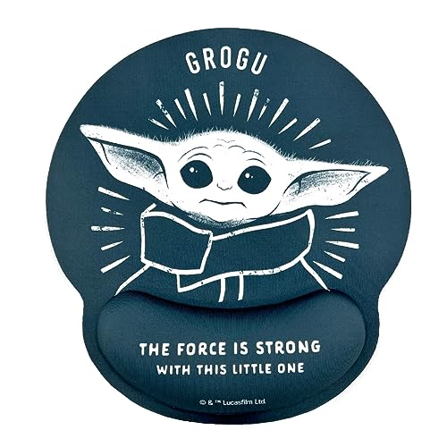 WONDEE Mandalorian Baby Yoda Ergonomisches Mauspad mit Grogu, Gel-Mauspad mit rutschfestem Handgelenkauflage, Star Wars Mouse Pad (Offiziell Lizenziertes Produkt) von WONDEE