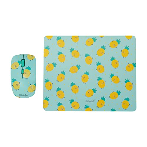 WONDEE Mr. Wonderful 2-in-1 Set mit Maus und Mauspad im Ananas-Design von WONDEE