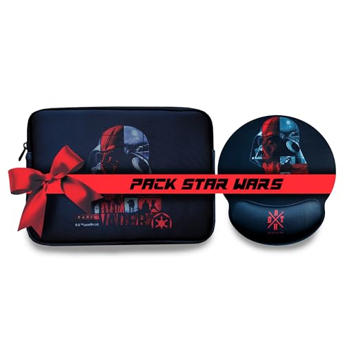 WONDEE Pack Star Wars Darth Vader Geschenke, Tablet und Ipad Hülle bis zu 11 Zoll + Ergonomisches Mauspad mit Darth Vader – Star Wars Fanartikel, Geschenkidee für Geburtstage und Weihnachten von WONDEE